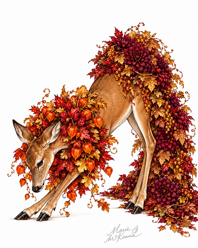 The Harvest Curtsy — Fine Art Illustration Print