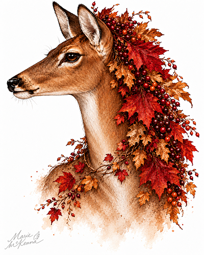 The Autumn Crown — Fine Art Illustration Print