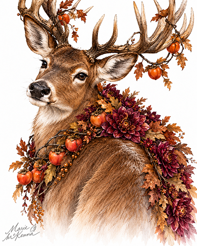 The Harvest Cascade — Fine Art Illustration Print