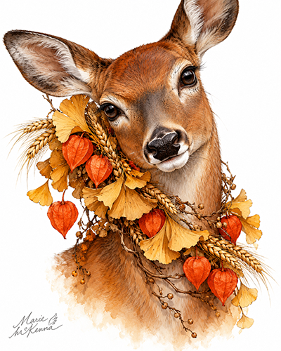 The Lady of Autumn — Fine Art Illustration Print